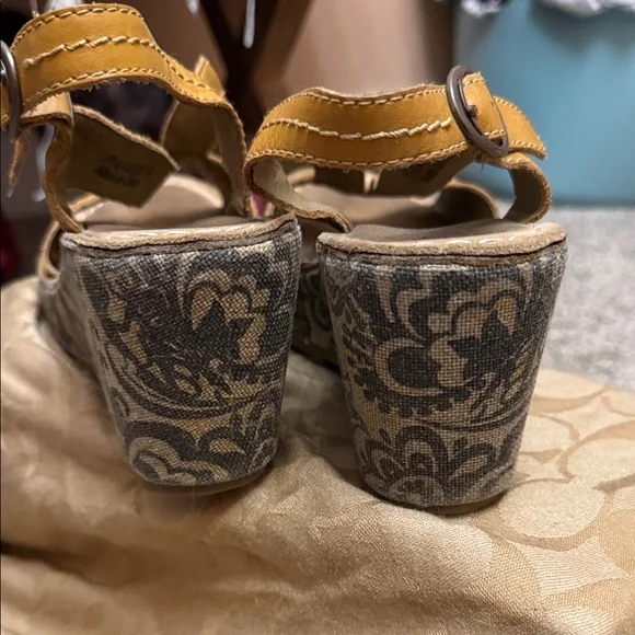 Fly London Women's Yellow Wedge Sandals - Picture 6 of 7